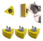 Kit 5 Brinquedos Para Gatos Com Catnip Em Forma De Queijo Kit 5 Brinquedos Para Gatos Com Catnip Em Forma De Queijo