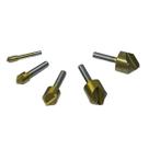 Kit 5 Broca Escariadora Cônica Ferro Madeira Metal 6 a 19mm