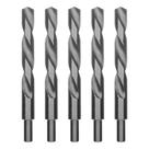 Kit 5 Brocas Aço Rápido HSS 19mm para Metal Polida Haste Cilíndrica MTX