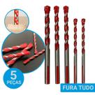 Kit 5 Brocas Fura Tudo Diamantadas Triangular Multimaterial 6mm á 12mm MultifunTorção - Western