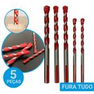 Kit 5 Brocas Fura Tudo Diamantadas Triangular