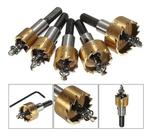 Kit 5 Brocas Serra Copo Metal Aço Ferro 16/18,5/20/25/30mm Kit 5 Brocas Serra Copo Metal Aço Ferro 16/18,5/20/25/30mm