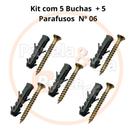 Kit 5 Buchas + Parafusos nº06