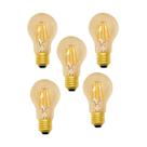 Kit 5 bulbo led filamento 4w ambar 127v/220v luminatti