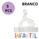 KIT 5 Cabide Infantil Titureiro De Luxo Executivo Reforçado Organizar Roupas Closet -BRANCO