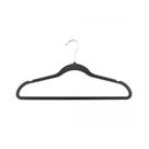 Kit 5 Cabides De Veludo Antideslizantes Ultrafinos Adulto Lyor 41,5 Cm Cor:preto