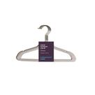 Kit 5 Cabides De Veludo Antideslizantes Ultrafinos Infantil Paramount 28 Cm Cor:cinza Claro