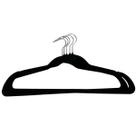 Kit 5 Cabides Preto Aveludados Para Guarda Roupas