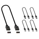 Kit 5 cabo extensor argb 3 pinos 5v - 30cm fan e fita de led