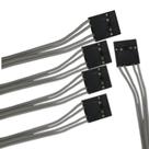 Kit 5 cabo flat 4 vias c/rabicho agl
