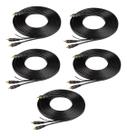 Kit 5 cabo rca ouro 5mm permak para som automotivo Kit 5 cabo rca ouro 5mm permak para som automotivo