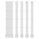 Kit 5 cabo sleeved full white extensor 1x24p 2x4+4p 2x6+2p