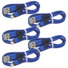 Kit 5 cabo usb de dados turbo super flex 1mt inova Kit 5 cabo usb de dados turbo super flex 1mt inova