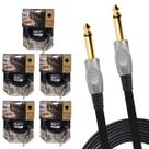 Kit 5 Cabos P10 Mono Blindado Banhado A Ouro Mxt Pro 5 Metros Kit 5 Cabos P10 Mono Blindado Banhado A Ouro Mxt Pro 5 Metros