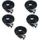 Kit 5 Cabos Rca 5 Metros Mono Blindado Kx3 Para Carros