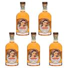 Kit 5 Cachaças Labareda Paratiana 700 ml Sabor Suave e Aroma Rico em Barris Nobres