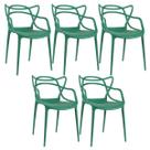 Kit 5 Cadeiras Laráz Master Allegra de Jantar - Verde escuro