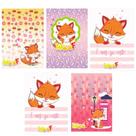 Kit 5 Caderno Brochurão Raposa Capa Dura 96 Folhas Costurado