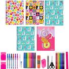Kit 5 Caderno Tilibra Arame Capa Dura 80 Folhas Com 40 Itens
