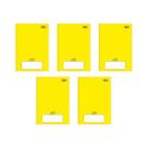 Kit 5 Cadernos Brochura D+ Tilibra Amarelo 96 Folhas Pequeno