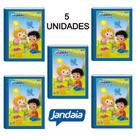 Kit 5 Cadernos Brochurão 80 Folhas S/Pauta Desenho Capa Dura Infantil Materiais Escolares 130192-5