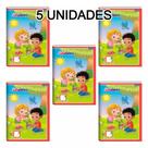 Kit 5 Cadernos Brochurão 80 Folhas Sem Pauta Capa Dura Estampas - Materiais Escolares 152947-5
