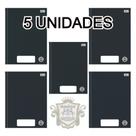 Kit 5 Cadernos Brochurão 80 Folhas Universitário Preto Capa Dura Materiais Escolares 133537-5
