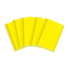 Kit 5 Cadernos Brochuras Amarelo 96 Folhas Pequeno 140x202mm Material Escolar Faculdade Resistente