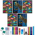 Kit 5 Cadernos Dinossauro Tilibra Grande 60 Folhas 38 Itens