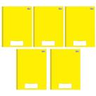 Kit 5 Cadernos Tilibra Capa Dura Costurado Cores Neutras Material Escolar
