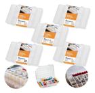 Kit 5 Caixa Box Organizadora C/ Tampa Divisoria Costura