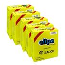 Kit 5 Caixa com 100 clips galvanizados 1/0 (0) clipes bacchi