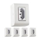 Kit 5 Caixa De Sobrepor Tomada 2p + T 10a Sistema X - Tramontina
