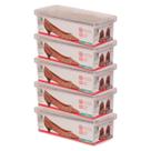 Kit 5 Caixa Organizadora De Sapatos Pequena Para Closet Transparente