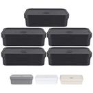 Kit 5 Caixa Plastica Grande Baixa Multiuso 16l Organizadora Ou