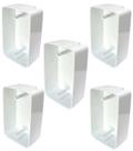 Kit 5 caixa sobrepor 4x2 branca ventilador rasa rima cod 1000