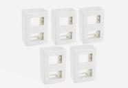 Kit 5 Caixas de Sobrepor 75x95 2 Postos Separados Sleek Margirius 18645