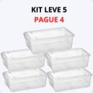 Kit 5 Caixas Leve 5 Pague 4 Caixas Organizadoras Para Sapatos