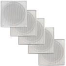Kit 5 Caixas Som 55w 8 Ohms Embutir Gesso Sala Quarto Teto