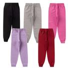 Kit 5 Calça Moletom Infantil Apeluciada Menina, com Punho 1 a 12 anos