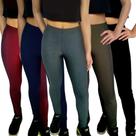 Kit 5 Calças Femininas Legging Elástico Lisas Cores Sortidas Suplex PP ao Plus Size Kit 5 Calças Femininas Legging Elástico Lisas Cores Sortidas Suplex PP ao Plus Size