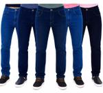 Kit 5 Calças Masculina Jeans Tradicional Com Lycra Qualidade Premium