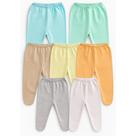 Kit 5 Calças Mijão Algodão Com Pé Para Enxoval do Bebê Menino Menina Kit 5 Calças Mijão Algodão Com Pé Para Enxoval do Bebê Menino Menina