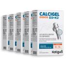 Kit 5 Calcigel Osso D3+K2 Katiguá 500mg 30 Comprimidos Kit 5 Calcigel Osso D3+K2 Katiguá 500mg 30 Comprimidos