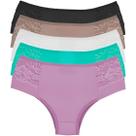 kit 5 calcinha calçola senhora cós alto PLUS SIZE lateral larga com detalhe em renda Revenda