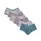 Kit 5 Calcinha Caleçon Shortinho de Algodão Estampado Lingerie Feminina Revenda