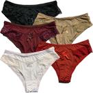 Kit 5 Calcinha Tanga Fristyle Em Microfibra Com Renda Lisa Adulto