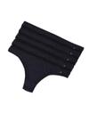 Kit/5 Calcinha Tanga Hering 77T0 Feminina Básica Algodão T. P/XXG