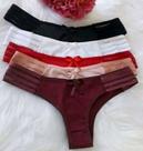 Kit 5 calcinhas conforto em microfibra com pala elástica nas laterais, lingerie luxo!