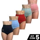 kit 5 Calcinhas Cós Alto 15CM Aperta Barriga Modeladora Compressão Feminina